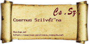 Csernus Szilvána névjegykártya